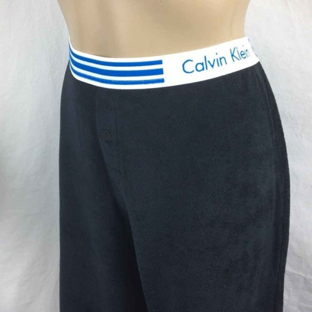 Calvin Klein CK Black Terry Cloth Athleisure Lounge Pants NEW M - Picture 5 of 10